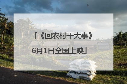 《回农村干大事》6月1日全国上映