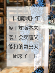 《魔域》年度王炸版本来袭！会卖萌又能打的灵兽天团来了！