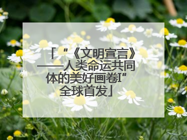 “《文明宣言》——人类命运共同体的美好画卷I”全球首发