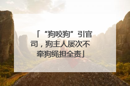“狗咬狗”引官司，狗主人屡次不牵狗绳担全责