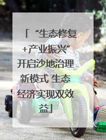 “生态修复+产业振兴”开启沙地治理新模式 生态经济实现双效益