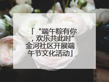 “端午粽有你，欢乐共此时”金河社区开展端午节文化活动