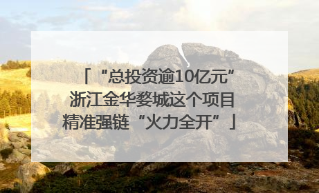 “总投资逾10亿元” 浙江金华婺城这个项目精准强链“火力全开”