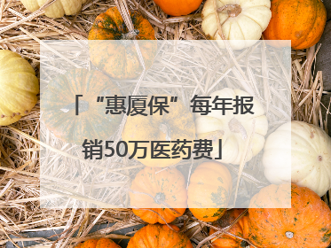 “惠厦保”每年报销50万医药费