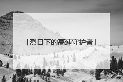 烈日下的高速守护者