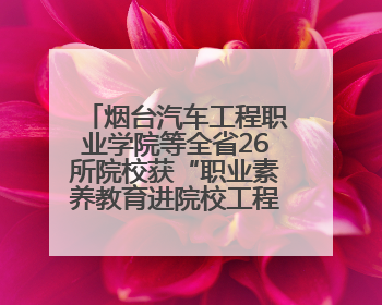 烟台汽车工程职业学院等全省26所院校获“职业素养教育进院校工程”公益教学点集中授牌