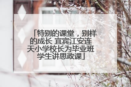 特别的课堂，别样的成长 宜宾江安连天小学校长为毕业班学生讲思政课