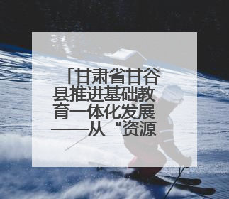 甘肃省甘谷县推进基础教育一体化发展——从“资源荒”到“满堂彩”