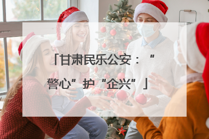 甘肃民乐公安：“警心”护“企兴”