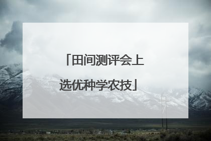 田间测评会上选优种学农技