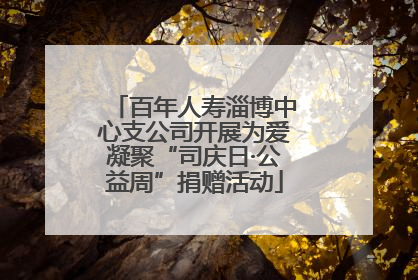 百年人寿淄博中心支公司开展为爱凝聚“司庆日·公益周”捐赠活动