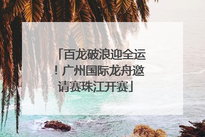 百龙破浪迎全运！广州国际龙舟邀请赛珠江开赛