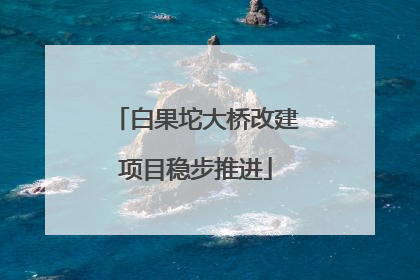 白果坨大桥改建项目稳步推进