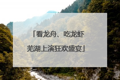 看龙舟、吃龙虾 芜湖上演狂欢盛宴
