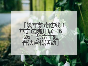 筑牢禁毒防线！常宁法院开展“6·26”禁毒主题普法宣传活动