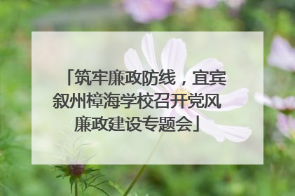 筑牢廉政防线，宜宾叙州樟海学校召开党风廉政建设专题会