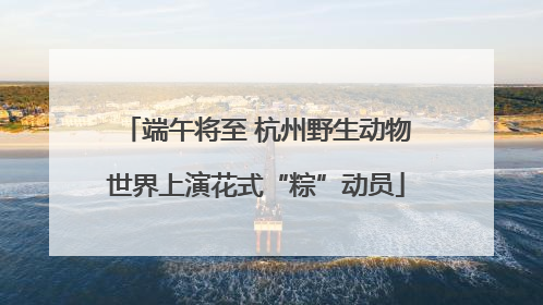 端午将至 杭州野生动物世界上演花式“粽”动员
