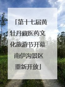 第十七届黄牡丹藏医药文化旅游节开幕 南伊沟景区重新开放