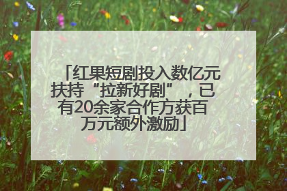 红果短剧投入数亿元扶持“拉新好剧”，已有20余家合作方获百万元额外激励