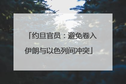约旦官员：避免卷入伊朗与以色列间冲突