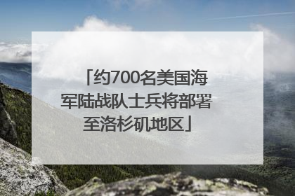 约700名美国海军陆战队士兵将部署至洛杉矶地区