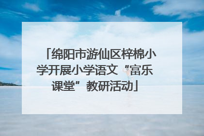 绵阳市游仙区梓棉小学开展小学语文“富乐课堂”教研活动