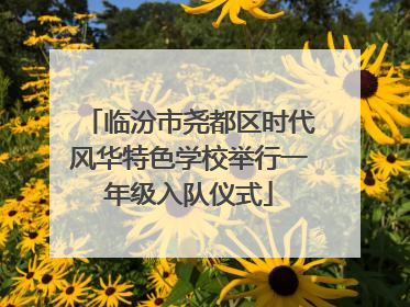 临汾市尧都区时代风华特色学校举行一年级入队仪式