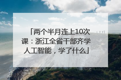 两个半月连上10次课：浙江全省干部齐学人工智能，学了什么