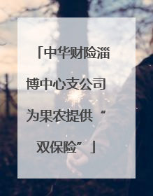 中华财险淄博中心支公司为果农提供“双保险”