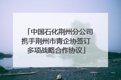 中国石化荆州分公司携手荆州市青企协签订多项战略合作协议