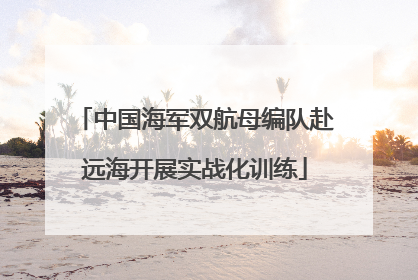 中国海军双航母编队赴远海开展实战化训练