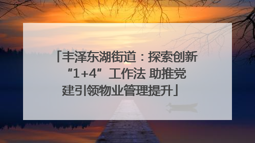 丰泽东湖街道：探索创新“1+4”工作法 助推党建引领物业管理提升