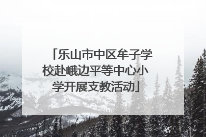 乐山市中区牟子学校赴峨边平等中心小学开展支教活动