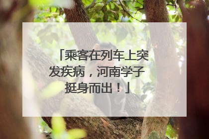 乘客在列车上突发疾病，河南学子挺身而出！