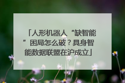 人形机器人“缺智能”困局怎么破？具身智能数据联盟在沪成立