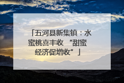 五河县新集镇：水蜜桃喜丰收 “甜蜜经济促增收”