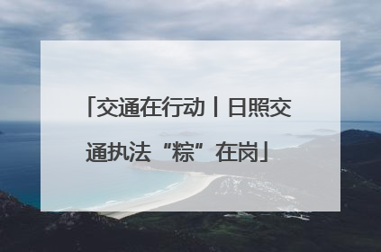交通在行动丨日照交通执法“粽”在岗