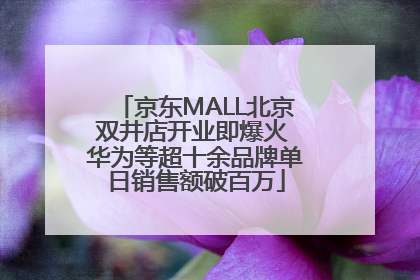 京东MALL北京双井店开业即爆火 华为等超十余品牌单日销售额破百万