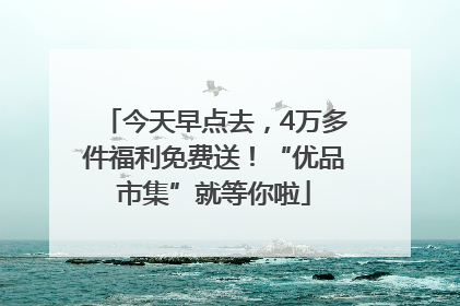今天早点去，4万多件福利免费送！“优品市集”就等你啦