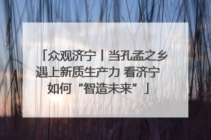 众观济宁丨当孔孟之乡遇上新质生产力 看济宁如何“智造未来”