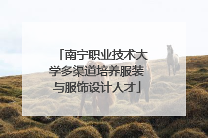南宁职业技术大学多渠道培养服装与服饰设计人才
