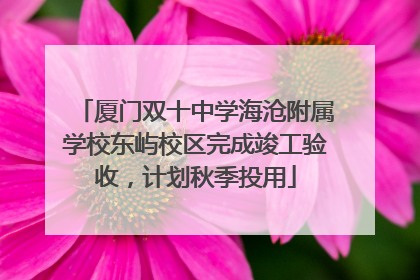 厦门双十中学海沧附属学校东屿校区完成竣工验收，计划秋季投用