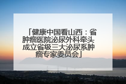 健康中国看山西：省肿瘤医院泌尿外科牵头成立省级三大泌尿系肿瘤专家委员会