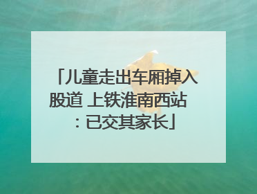 儿童走出车厢掉入股道 上铁淮南西站：已交其家长