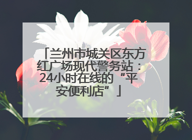 兰州市城关区东方红广场现代警务站：24小时在线的“平安便利店”