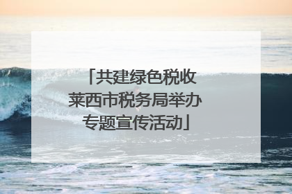 共建绿色税收 莱西市税务局举办专题宣传活动