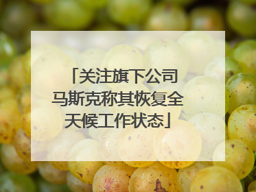 关注旗下公司 马斯克称其恢复全天候工作状态