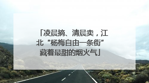 凌晨摘、清晨卖，江北“杨梅自由一条街”藏着最甜的烟火气
