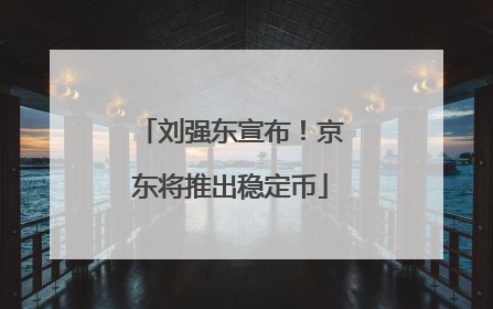 刘强东宣布！京东将推出稳定币