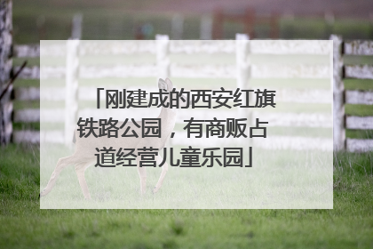 刚建成的西安红旗铁路公园，有商贩占道经营儿童乐园